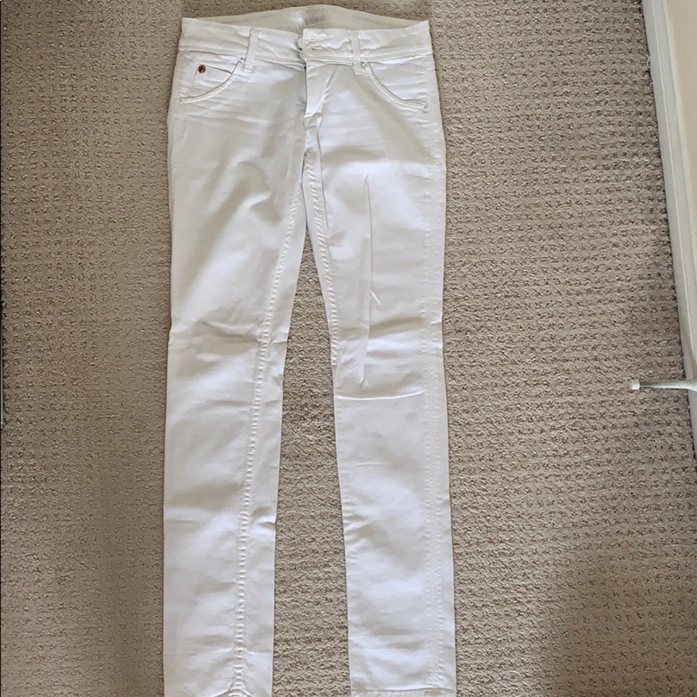 White denim jeans